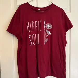 Hippie Soul Women's Burgundy Tee